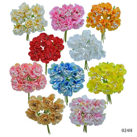 Art Cloth Flower (024#) 60Pcs 024H