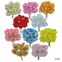 Art Cloth Flower (024#) 60Pcs 024H