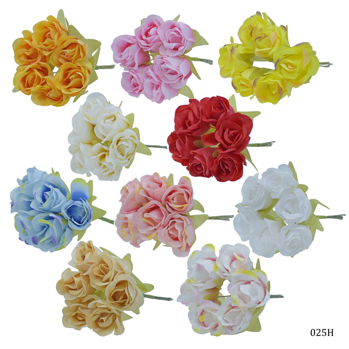 Art Cloth Flower (025#) 60Pcs 025H