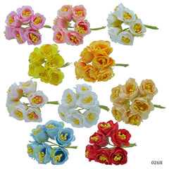 Art Cloth Flower (026#) 60Pcs 026H