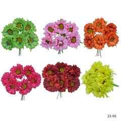 Art Cloth Flower (21-01) 36Pcs 21-01