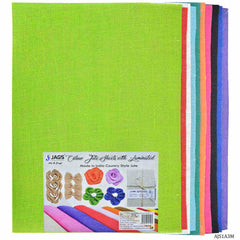 A3 Jute Sheet Mix Colour 10 Sheet AJS1A3M
