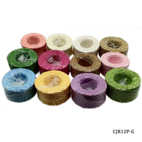 Craft Paper Rope Colour Mix 12Pcs 30Mrt CJR12P-G
