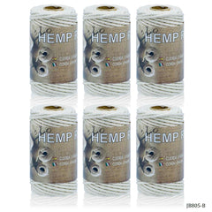 Hemp Rope Natural Colour 6Pcs Pkd JB805-B