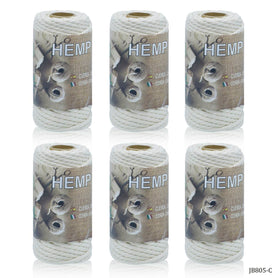 Hemp Rope Natural Colour 6Pcs Pkd JB805-C