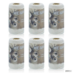 Hemp Rope Natural Colour 6Pcs Pkd JB805-C