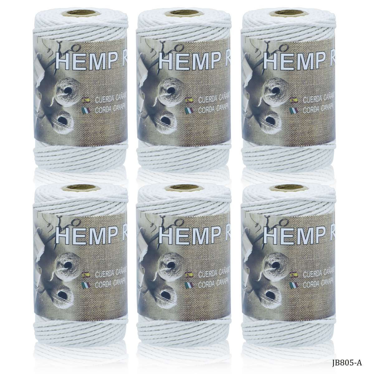 Hemp Rope White Colour 6Pcs Pkd JB805-A