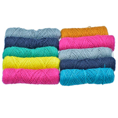 Jags Craft Cotton Rope Colour 10Pcs JCCR01