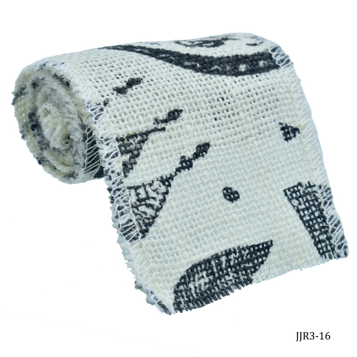 Jags Jute Roll Lace Off White Print 3Inch JJR3-16