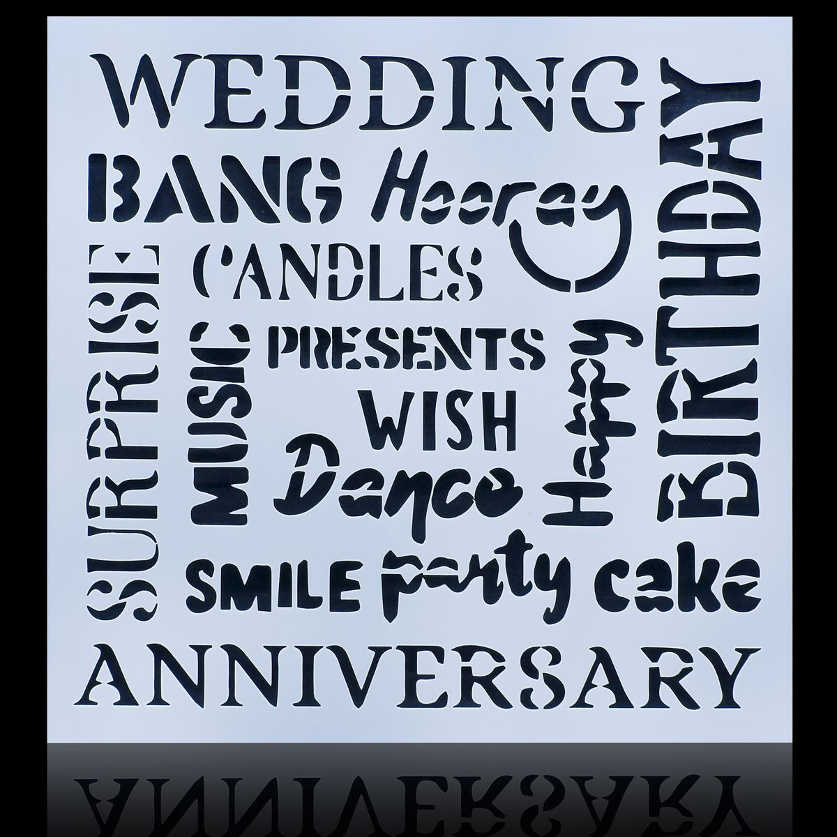 Jags Stencil Plastic 6x6 1Pcs 6 No JSP6X6-6