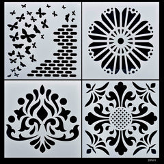jags Stencil Plastic 6x6 4Pcs Set JSP601