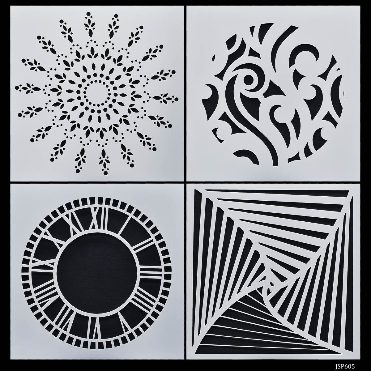 jags Stencil Plastic 6x6 4Pcs Set JSP605