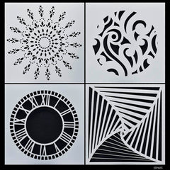 jags Stencil Plastic 6x6 4Pcs Set JSP605