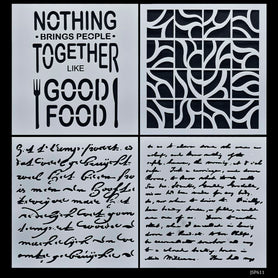 jags Stencil Plastic 6x6 4Pcs Set JSP611