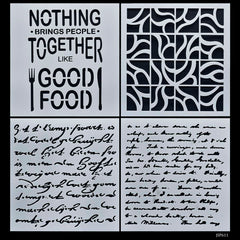 jags Stencil Plastic 6x6 4Pcs Set JSP611