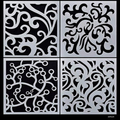 jags Stencil Plastic 6x6 4Pcs Set JSP620
