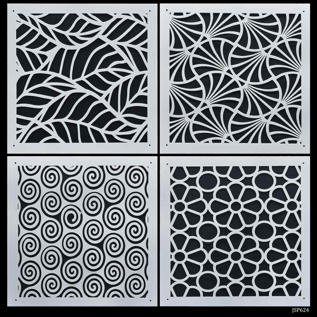 jags Stencil Plastic 6x6 4Pcs Set JSP624