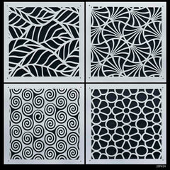 jags Stencil Plastic 6x6 4Pcs Set JSP624