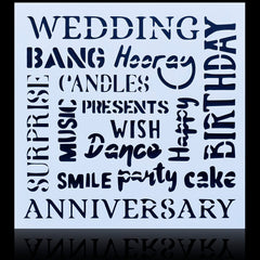 Jags Stencil Plastic 8x8 1Pcs 6 No JSP8X8-6