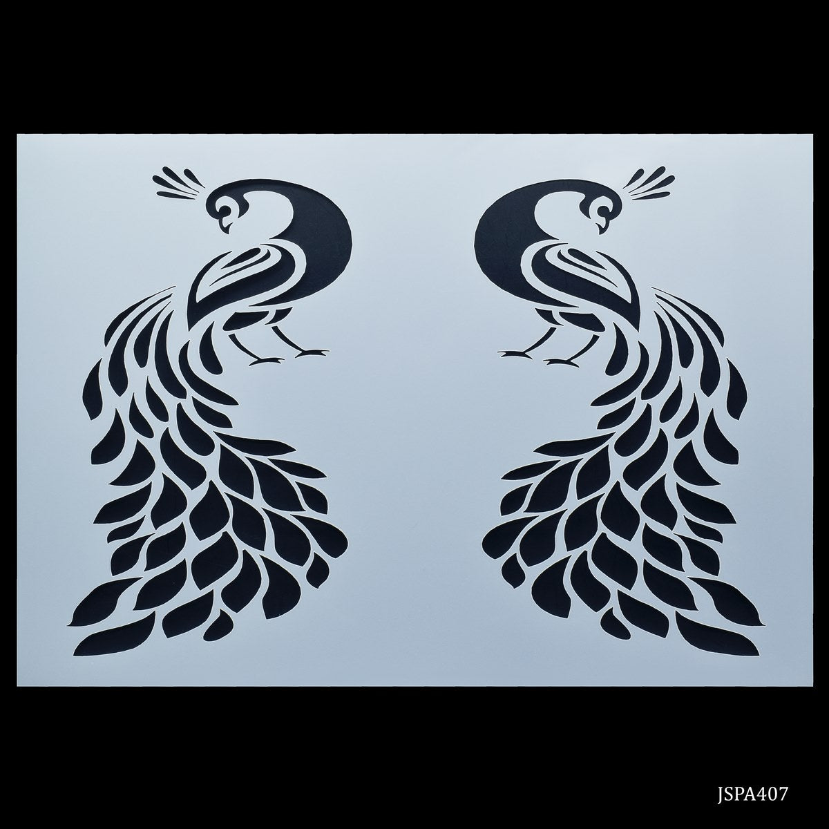 jags Stencil Plastic A4 Peacock Horizental JSPA407