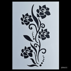 jags Stencil Plastic A4 Rose Flower Design JSPA415