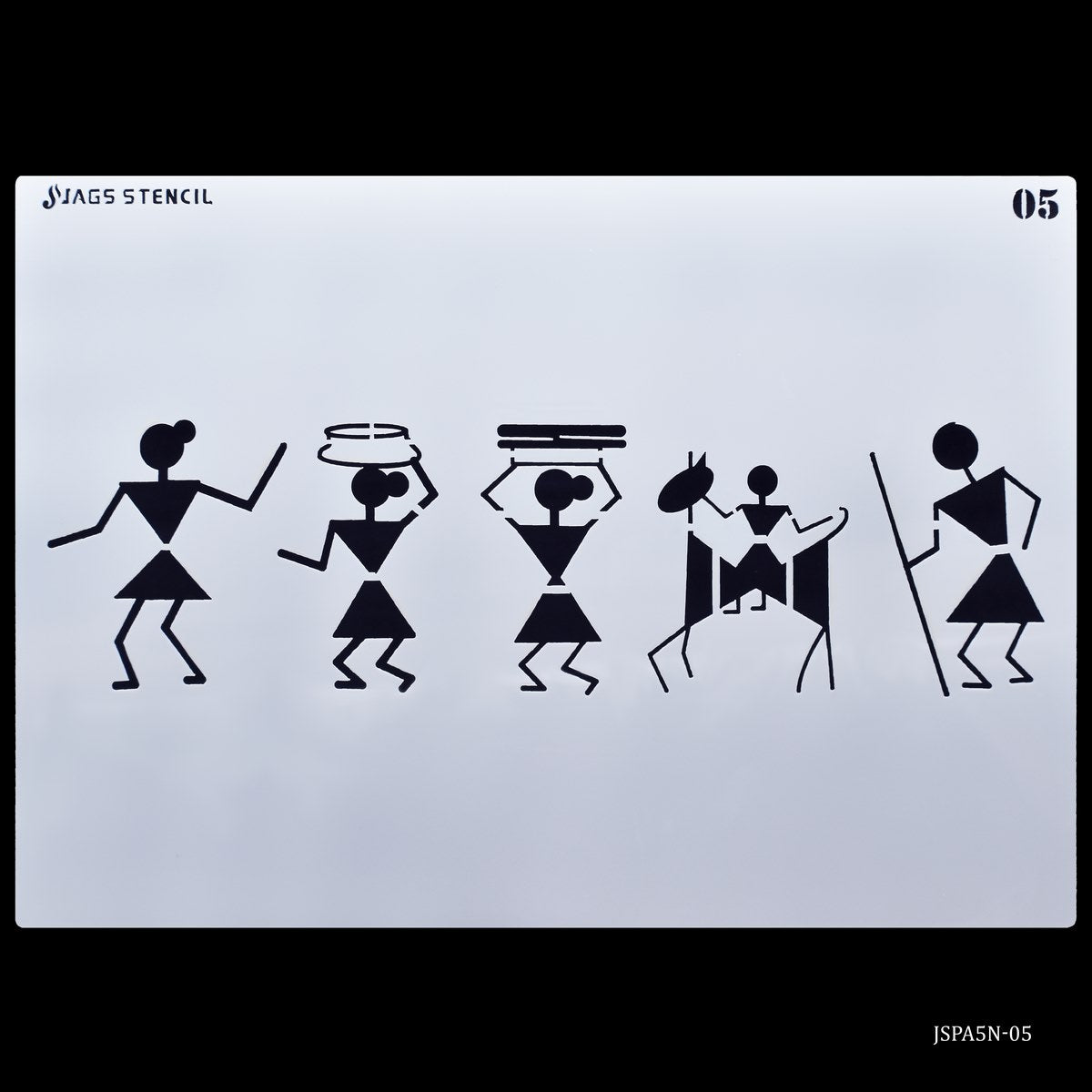 Jags Stencil Plastic A5 1Pcs 5 No JSPA5N-05