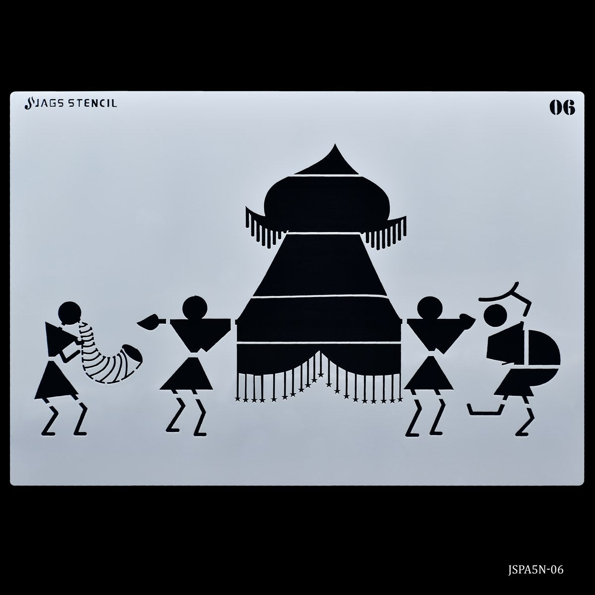 Jags Stencil Plastic A5 1Pcs 6 No JSPA5N-06