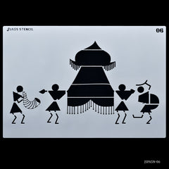 Jags Stencil Plastic A5 1Pcs 6 No JSPA5N-06