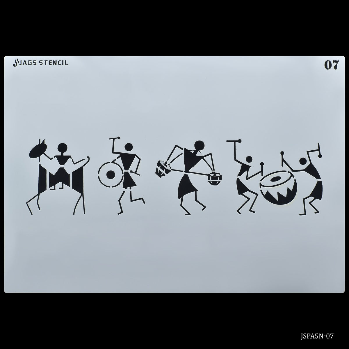Jags Stencil Plastic A5 1Pcs 7 No JSPA5N-07