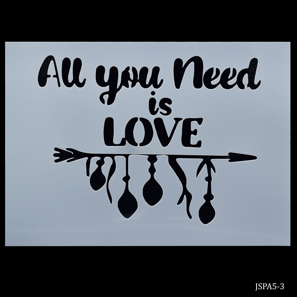 Jags Stencil Plastic A5 AllYouNeedIsLove JSPA5-3
