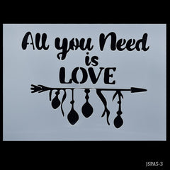Jags Stencil Plastic A5 AllYouNeedIsLove JSPA5-3