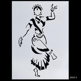 Jags Stencil Plastic A5 Bharathnatyam JSPA5-9