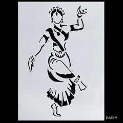Jags Stencil Plastic A5 Bharathnatyam JSPA5-9