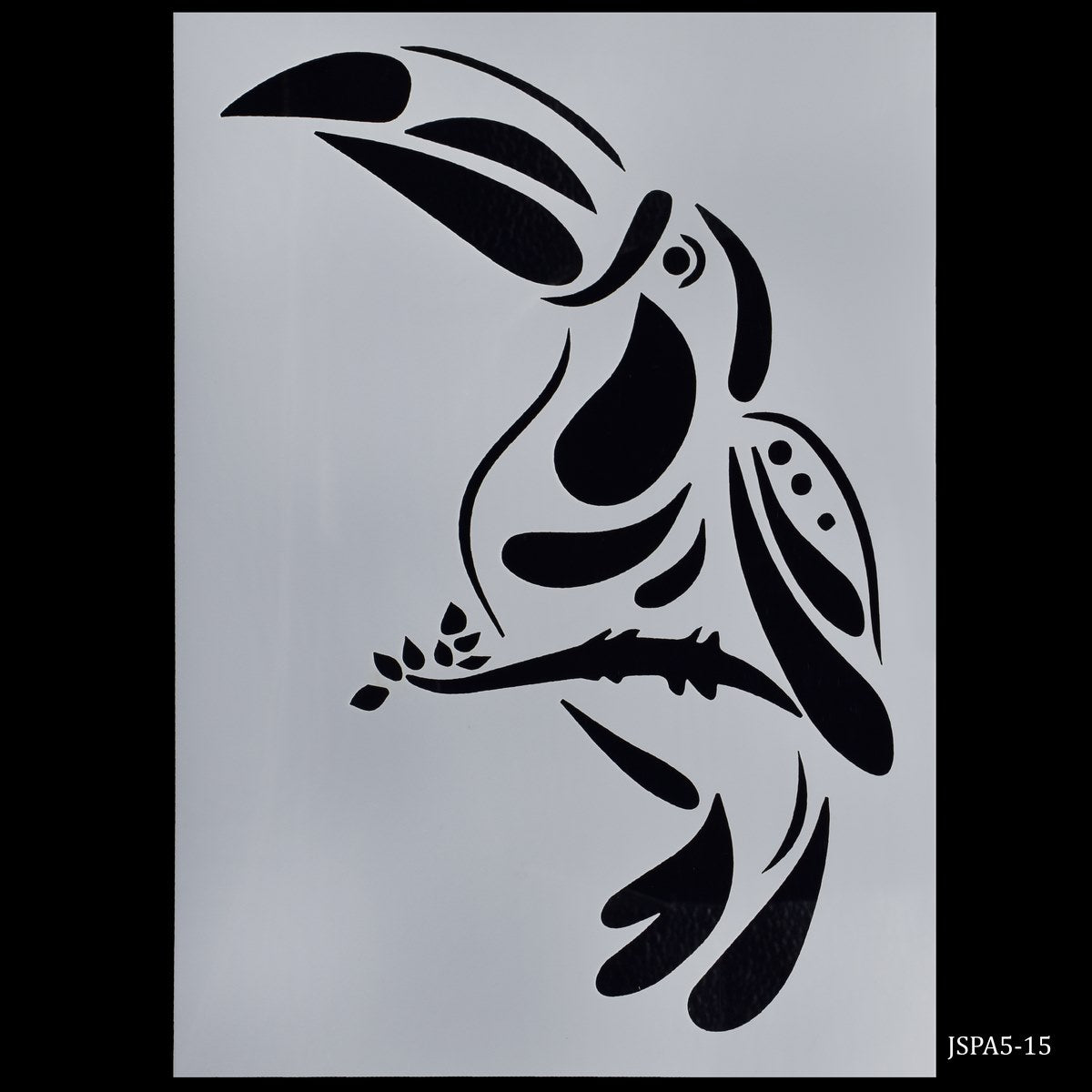 Jags Stencil Plastic A5 Bird Design JSPA5-15