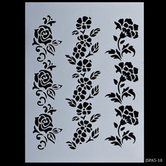 Jags Stencil Plastic A5 Rose FlowerDesign JSPA5-10