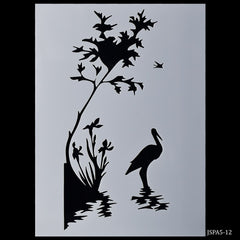 Jags Stencil Plastic A5 Swan Design JSPA5-12