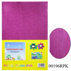 A4 Glitter Foam Sheet Without Stk R Pink 00196RPK