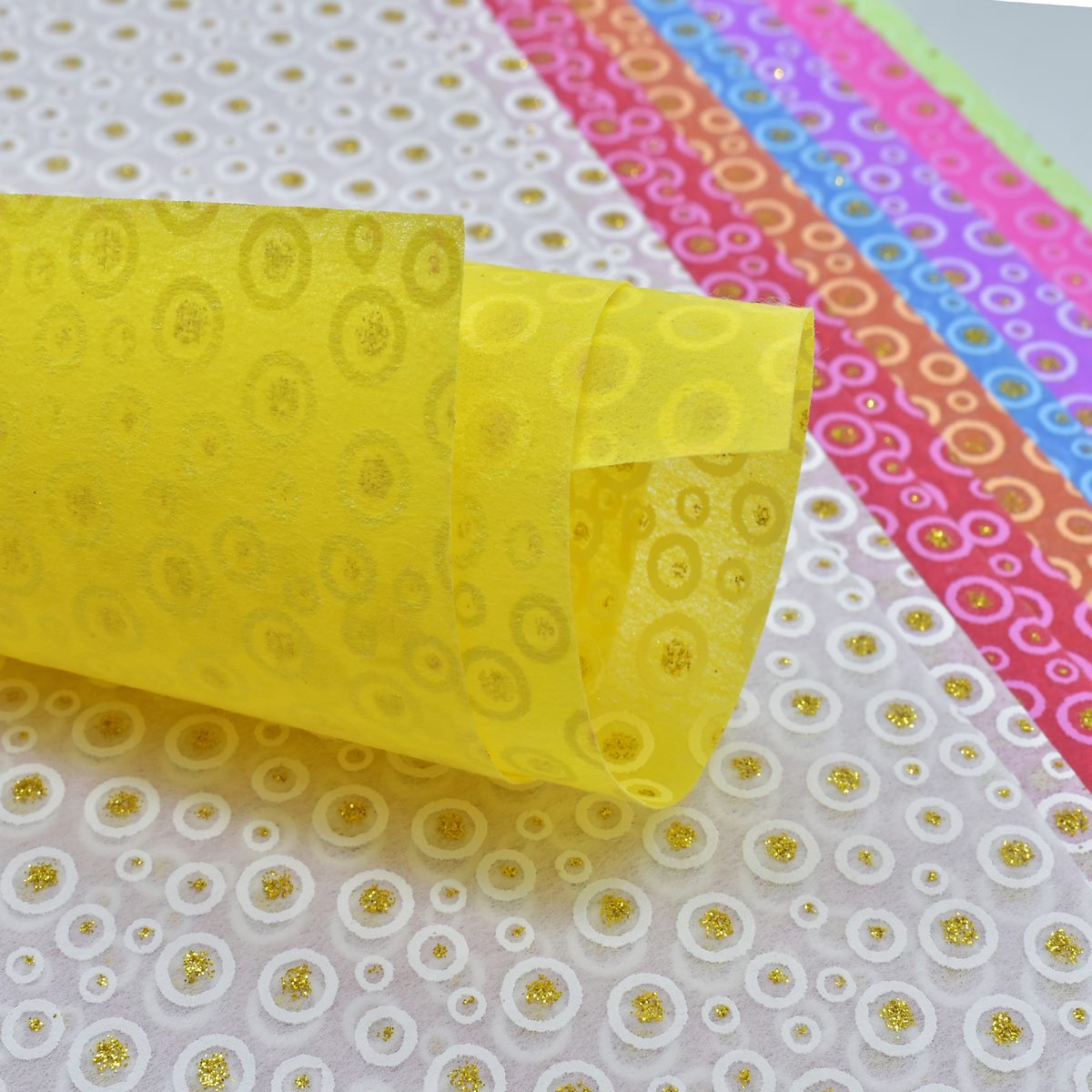 A4 Non Woven Paper Glitter Polka Dot NO-2472 A4 WF-4