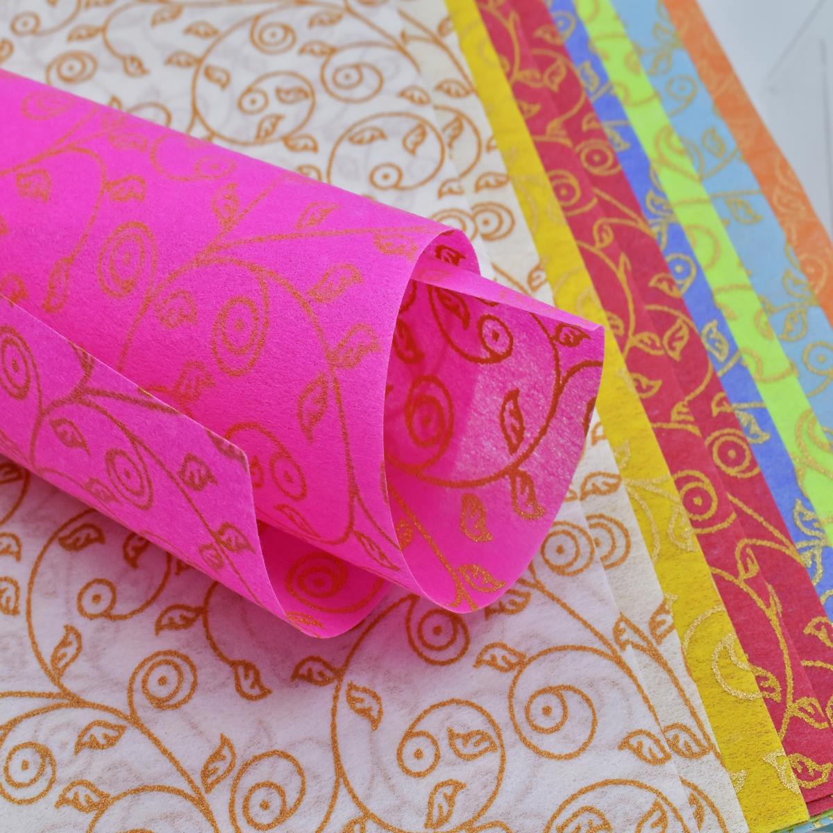 A4 Non Woven Paper Leaf Pattern NO-3201 A4 WF-9