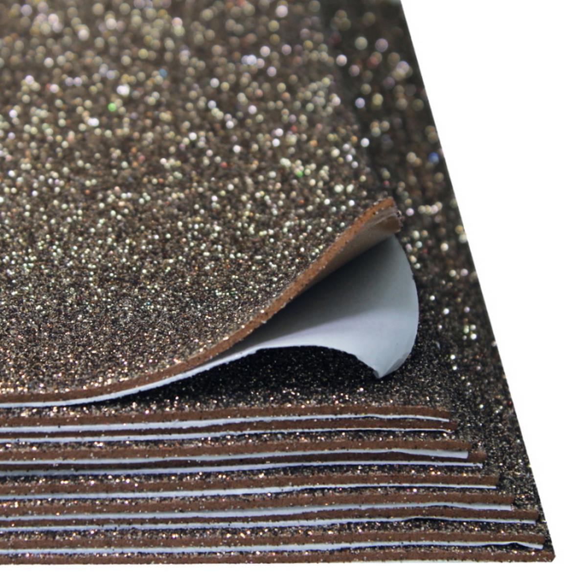 A4 Glitter Foam Sheet With Sticker Brown 26164BN