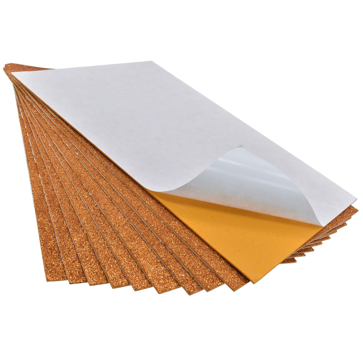 A4 Glitter Foam Sheet With Sticker Orange 26164OE