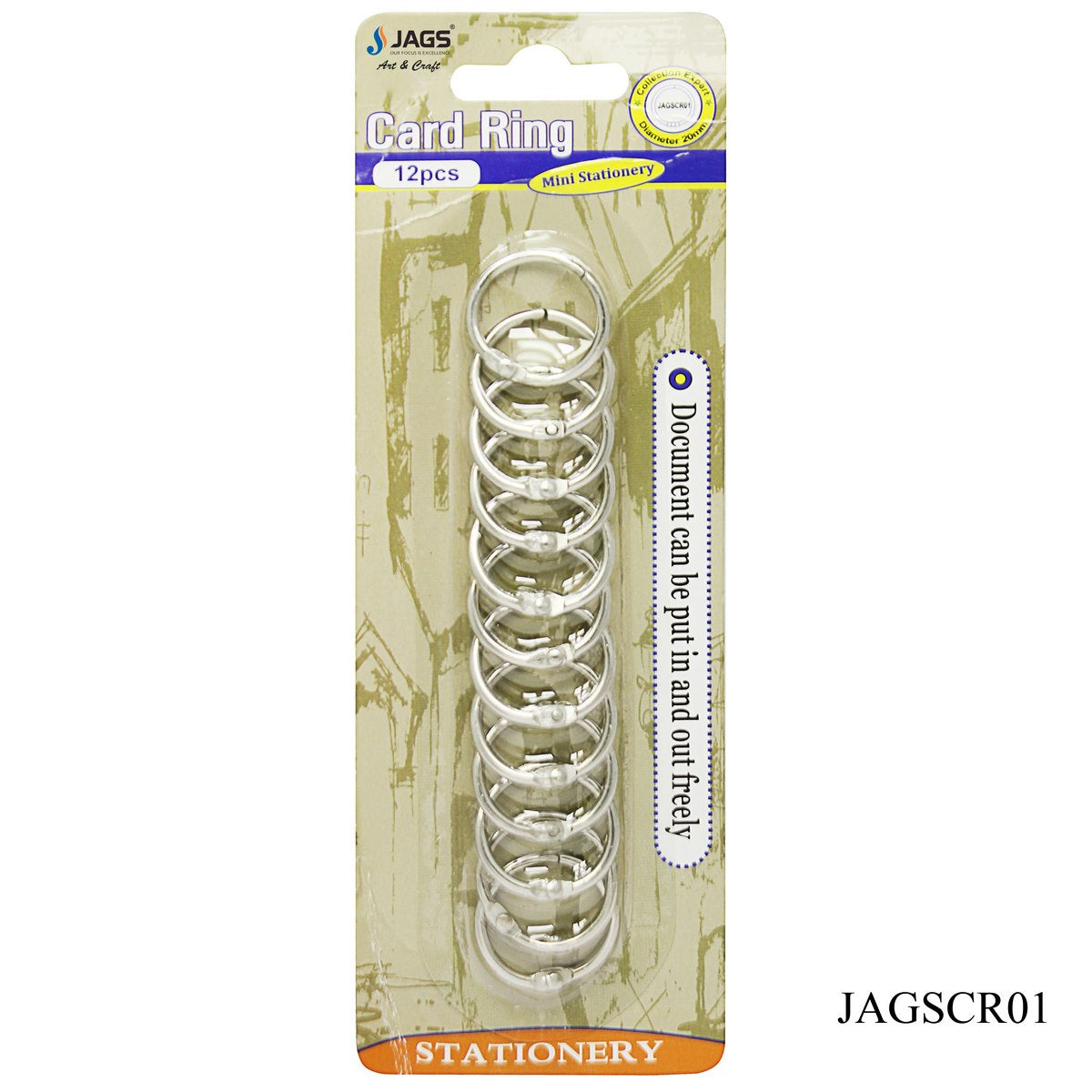 Book Ring 20MM Jags 12pcs JAGSCR01