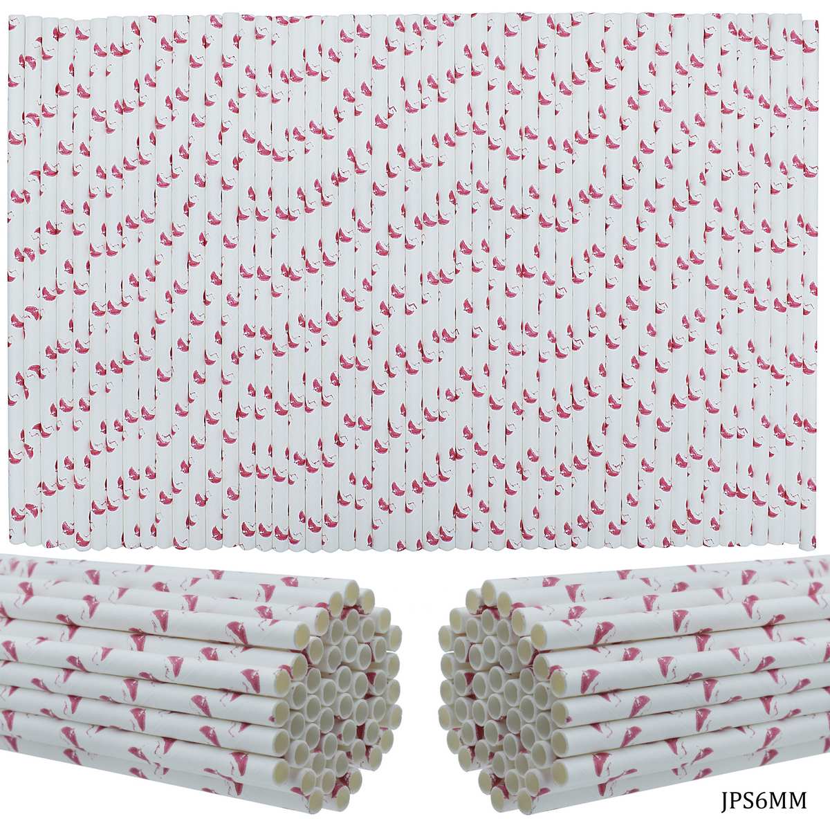 Jags Decorative Pipe 50Pcs Paper Straw JPS6MM