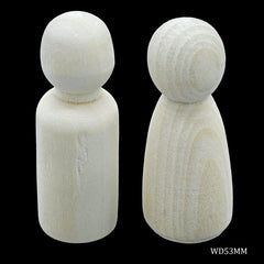 Wooden Doll Raja & Rani 2Pcs WD53MM