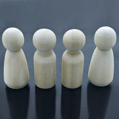 Wooden Doll Raja & Rani 4Pcs Wd43Mm