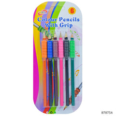 Colour Pencil With Grip Set Of 6Pcs 870754