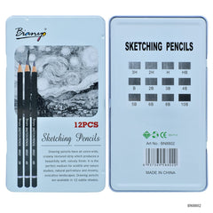 Sketching Pencil 12 Pcs Set Matal Box BN8802
