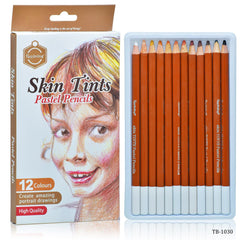 Skin Tints Pastel Pencils 12 Pieces TB-1030