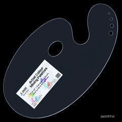 Acrylic Palette Transparent Oval XXL Big 17X10 JAGSTPT10
