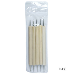 Emboss Tool 5 Pcs Set Wooden T-133